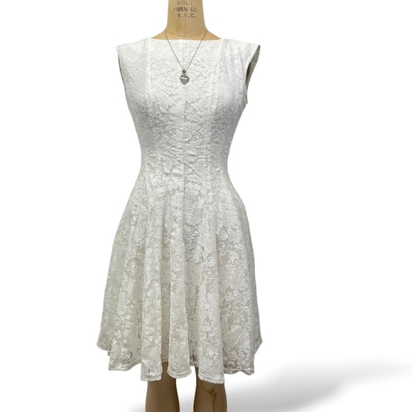 Danny and Nicole Dresses & Skirts - Ethereal Coquette Dainty Fit and Flare Lace Dress Fairy Romantic Elegant Size S